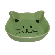 Миска для животных FOXIE Kitty зеленая керамическая 15,5х3см 220мл