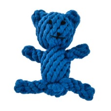 Игрушка для собак MAJOR Медвежонок плетеный из каната 13см синий