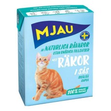Корм для кошек MJAU мясные кусочки в соусе с креветками конс.