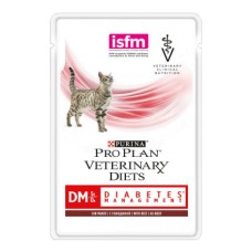 Корм для кошек Pro Plan Veterinary Diets DM при диабете, с мясом пауч
