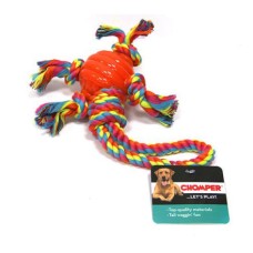 Игрушка для собак CHOMPER Мяч с завязками из каната