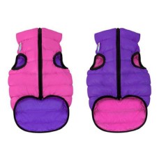 Куртка для собак AIRYVEST двухсторонняя размер М 45см розово-фиолетовая