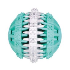 Игрушка для собак TRIXIE Мяч Dentafan резина, белый/зелёный 7.5см