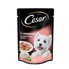 Корм для собак CESAR говядина в сливочном соусе конс. пауч