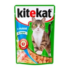 Корм для кошек KITEKAT рыба в соусе конс. пауч