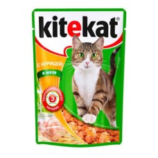Корм для кошек KITEKAT курица в желе конс. пауч
