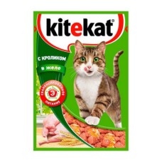Корм для кошек KITEKAT кролик в желе конс. пауч