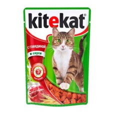 Корм для кошек KITEKAT говяд в соусе конс. пауч