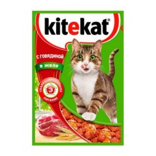 Корм для кошек KITEKAT говяд в желе конс. пауч