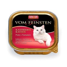 Корм для кошек ANIMONDA Vom Feinsten для кастрированных кошек индейка, томаты конс.