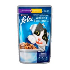 Корм для кошек FELIX Ягненок, курица в желе конс.