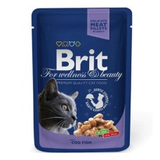 Корм для кошек BRIT Premium Cat Треска конс. пауч