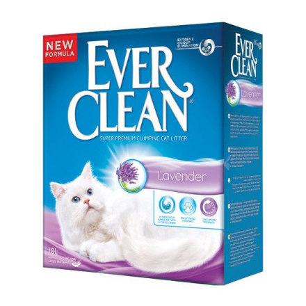 Наполнитель для кошачьего туалета EVER CLEAN Lavander комкующийся с ароматом лаванды