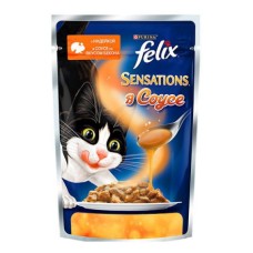 Корм для кошек FELIX Sensation в Удивительном соусе индейка, бекон конс.