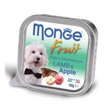 Корм для собак MONGE Fruit ягненок, яблоко конс.