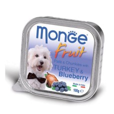 Корм для собак MONGE Fruit индейка, черника конс.