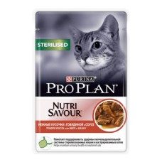 Корм для кошек PRO PLAN  для стерилизованных кошек, говядина конс.