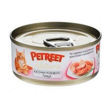 Корм для кошек PETREET Кусочки розового тунца конс.