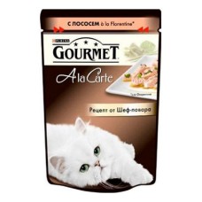 Корм для кошек GOURMET AlaCarte лосось, овощи в подливе конс.