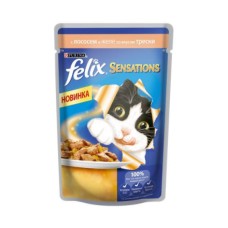 Корм для кошек FELIX Sensation лосось, треска конс.