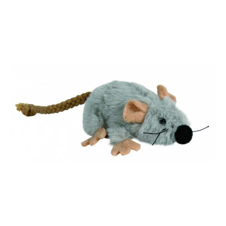 Игрушка для кошек TRIXIE Мышь 7см плюш серый