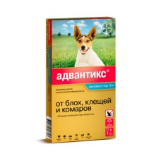 Капли для собак BAYER ADVANTIX от блох, клещей, комаров 100 (4-10кг веса)