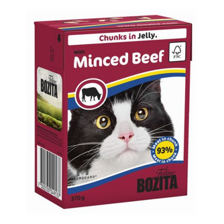 Корм для кошек BOZITA Кусочки в желе с рубленной говядиной конс.