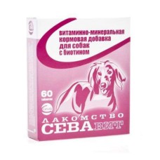 Кормовая добавка для собак CEVA Севавит витаминно-минеральная с биотином 60таб