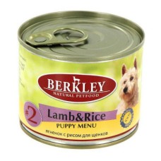 Корм для щенков Berkley ягненок с рисом конс.
