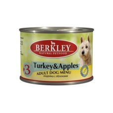 Корм для собак Berkley №3 индейка, яблоки конс.