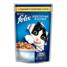 Корм для кошек FELIX Курица, томат конс.