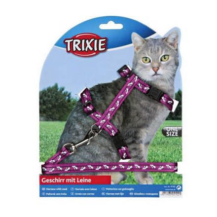 Шлейка+поводок для кошки TRIXIE 35-45см