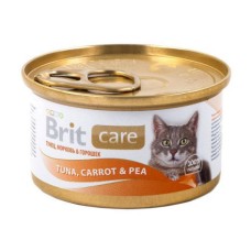 Корм для кошек BRIT Care Тунец, морковь, горошек конс.