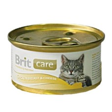 Корм для кошек BRIT Care Куриная грудка с сыром конс.