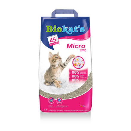 Наполнитель для кошачьего туалета BIOKAT'S микро fresh комкующийся 7л