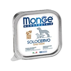 Корм для собак MONGE Monoproteico Solo паштет оленина конс.