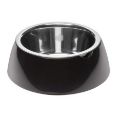 Миска для собак FERPLAST Jolie M Металлическая на пластике, черная 850мл