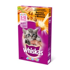 Корм для котят Whiskas подушечки с молоком индейка, морковь