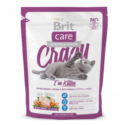 Корм для котят, беременных и кормящих кошек BRIT Care Cat Crazy Kitten