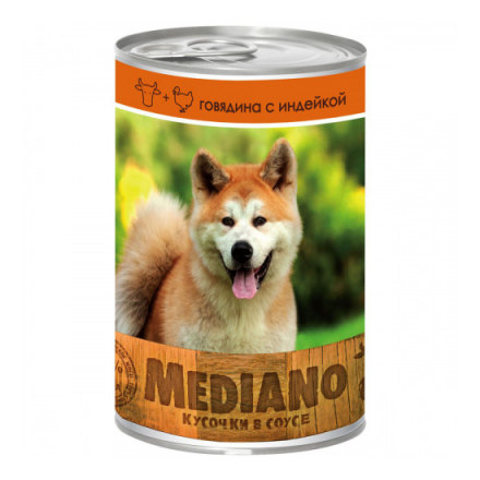 Корм для собак VITAPRO Mediano говядина, индейка конс.