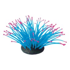 Декор для аквариумов JELLYFISH Коралл Актиния светящийся голубой 9,5х8,5х9см