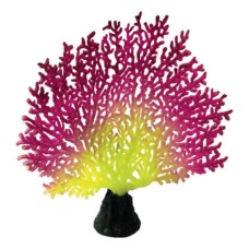 Декор для аквариумов JELLYFISH Коралл светящиеся красный розовый 20,5х19х6,5см