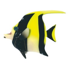Декор для аквариумов JELLYFISH Мавританская Рыбка светящаяся желтый 16х13х2,2см