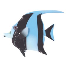 Декор для аквариумов JELLYFISH Мавританская Рыбка светящаяся голубой 16х13х2,2см