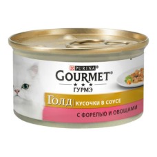 Корм для кошек GOURMET GOLD форель, овощи конс.