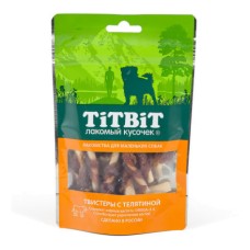 Лакомство для собак TITBIT Твистеры с телятиной для мелких пород