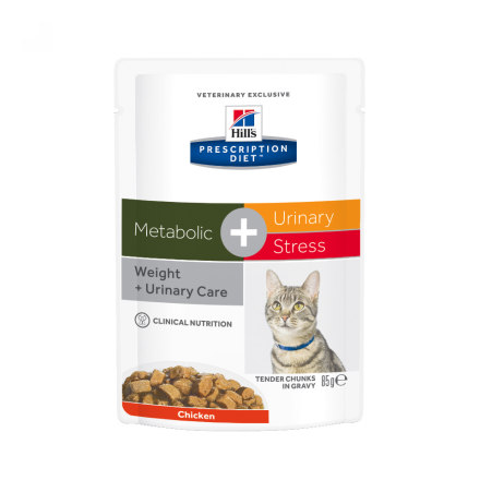 Влажный корм для кошек Hill's Prescription Diet Metabolic + Urinary Stress Feline с курицей 85 г