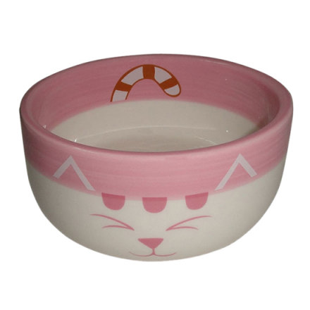 Миска для животных FOXIE Pink Cat розовая керамическая 11,5х11,5х5см 320мл