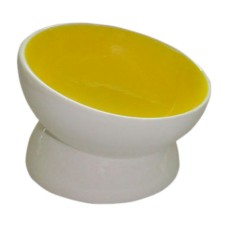 Миска для животных FOXIE Dog Bowl желтая керамическая 13х13х11см 170мл