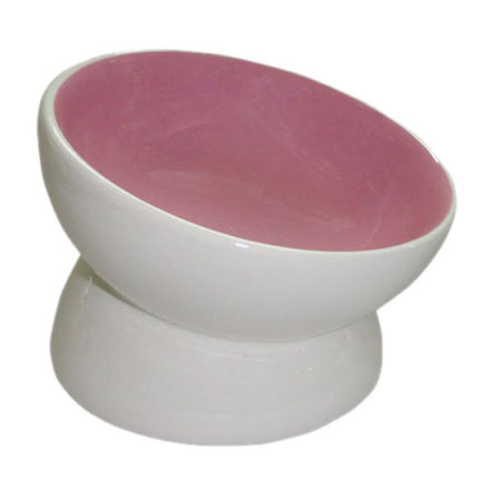 Миска для животных FOXIE Dog Bowl розовая керамическая 13х13х11см 170мл